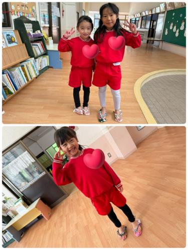 >できた～っ！写真撮って～！と・・年長さん！