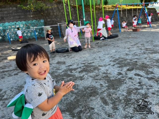 年中さんもリレーがんばってま～す！！＆みんなでぱしゃり（笑）！！