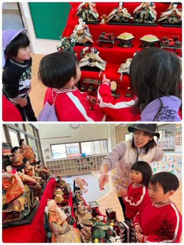 ひな段飾りに・・・びっくり！！うっとり～*^^*