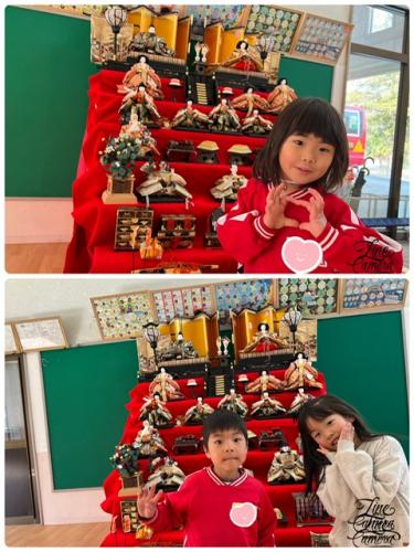 ひな段飾りに・・・びっくり！！うっとり～*^^*