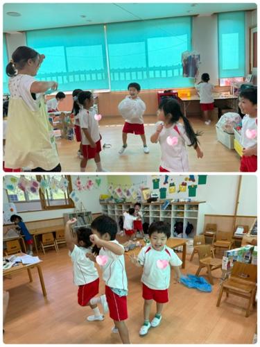 早くも・・・ダンスに夢中なひこうき組さん！