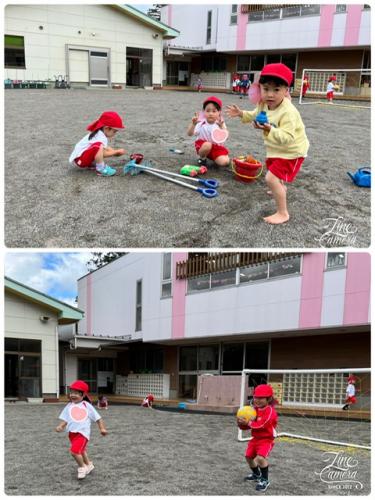 カエルも友だち（笑）元気に遊んでま～す～*^^*